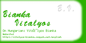 bianka vitalyos business card